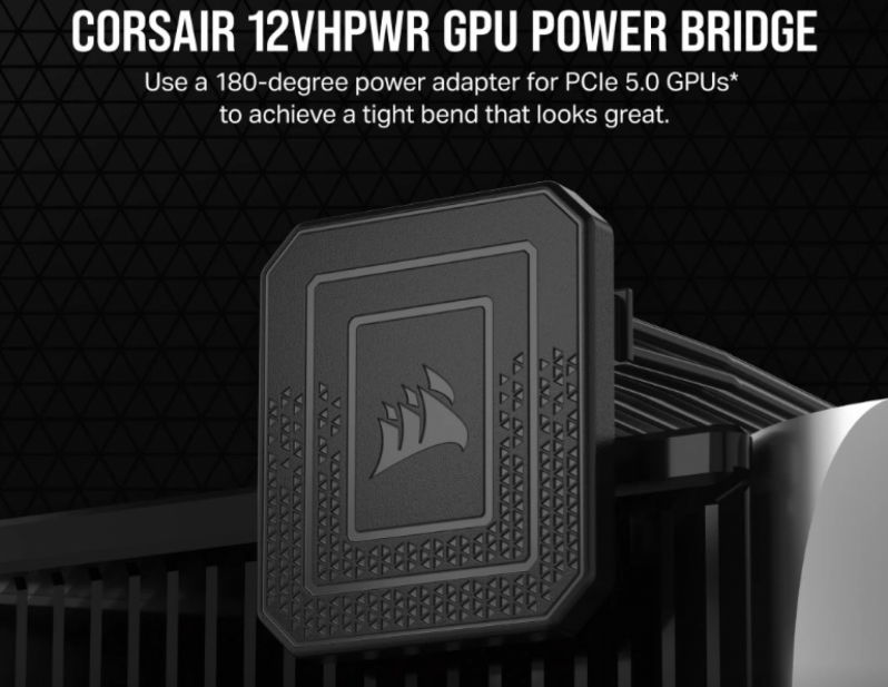 Less strain on your GPU – Corsair launches a 180-degree 12VHPWR GPU Power Bridge
