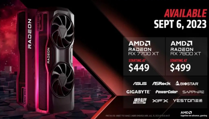 MSI absent des partenaires de lancement des RX 7700/7800 XT