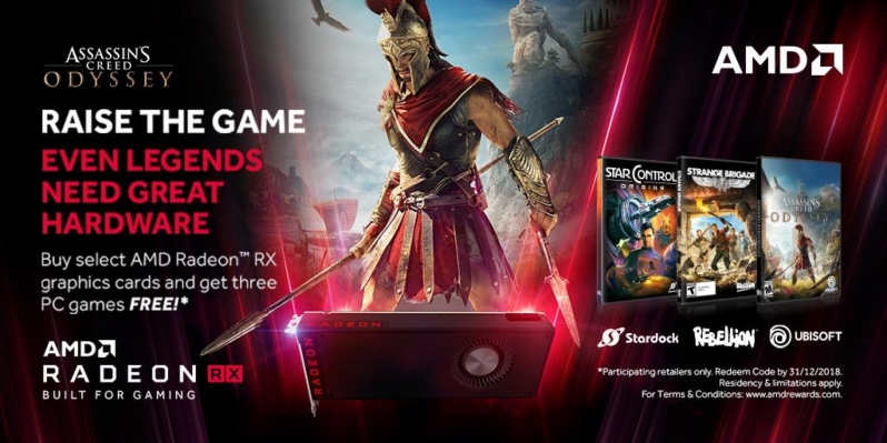 AMD offers three free games with Radeon RX Vega, 580 or 570 purchases