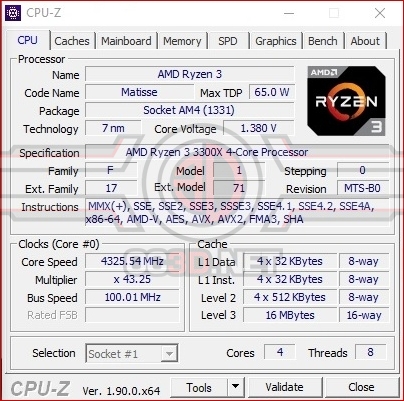 Ryzen 3 discount 3100 cpu z