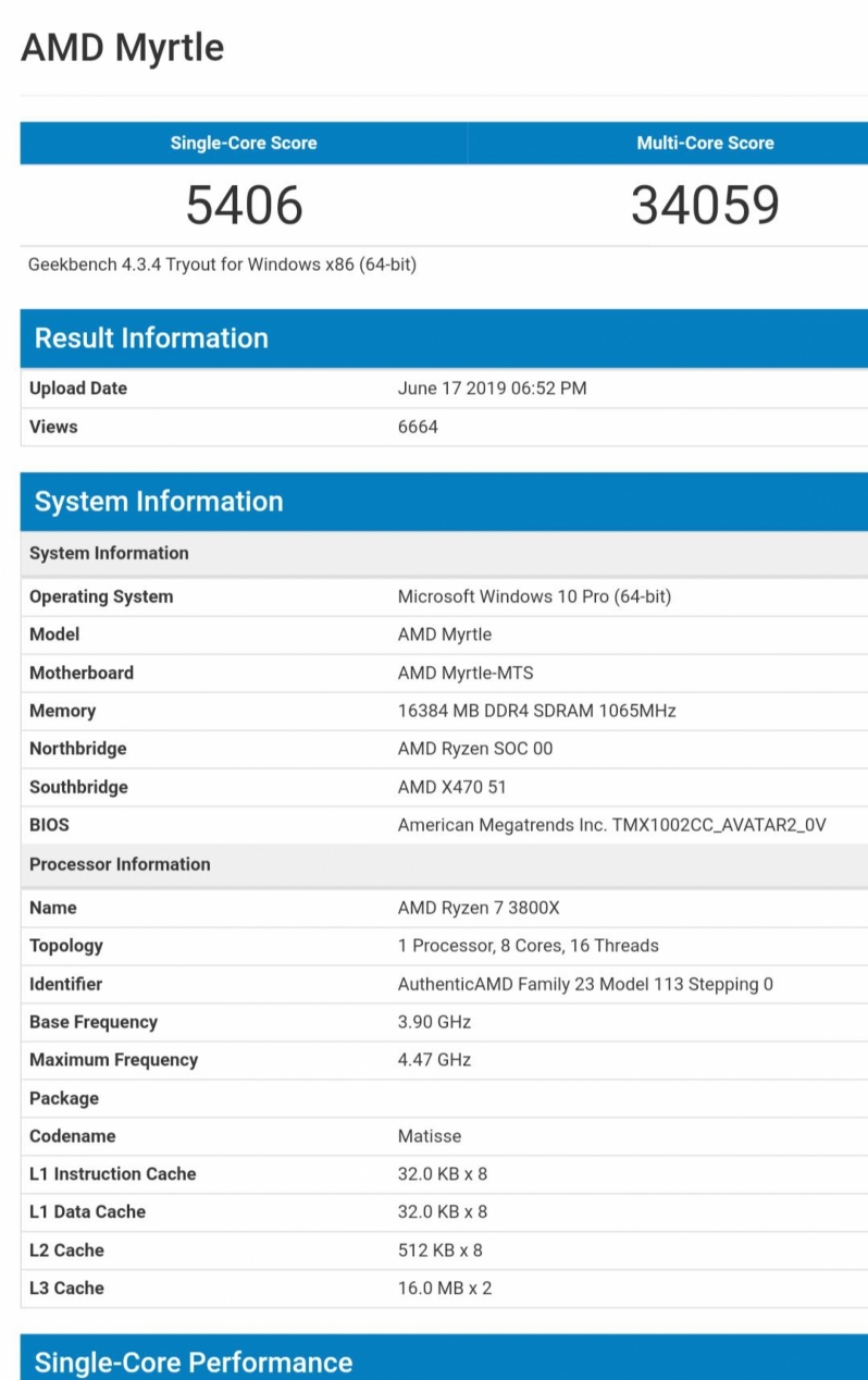 AMD Ryzen 7 3800X Benchmark Leaks