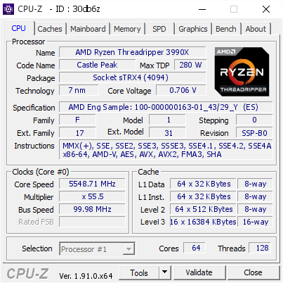 AMD's 64-core Ryzen Threadripper 3990X has already been pushed to 5.5GHz by overclockers