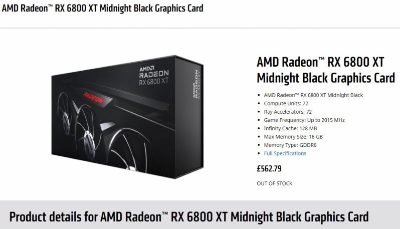 Amds Radeon Rx 6800 Xt Midnight Black Launches And Its Gone Oc3d