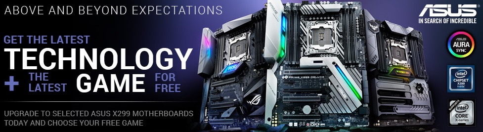 ASUS are giving away free AAA games with their latest X299 motherboards