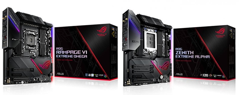 ASUS ROG Launches their Zenith Extreme Alpha and Rampage VI Extreme Omega