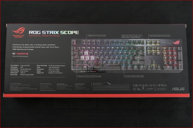 ASUS ROG Strix Scope Gaming Specifications