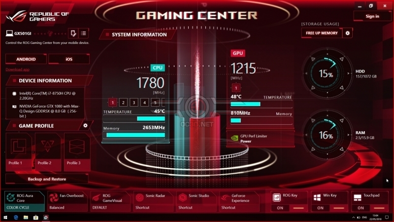 ASUS ROG Zephyrus GX501G Gaming Laptop Review