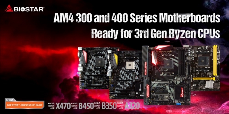 BIOSTAR promises to support 3rd Gen Ryzen CPUs on 300/400 series AM4 motherboards