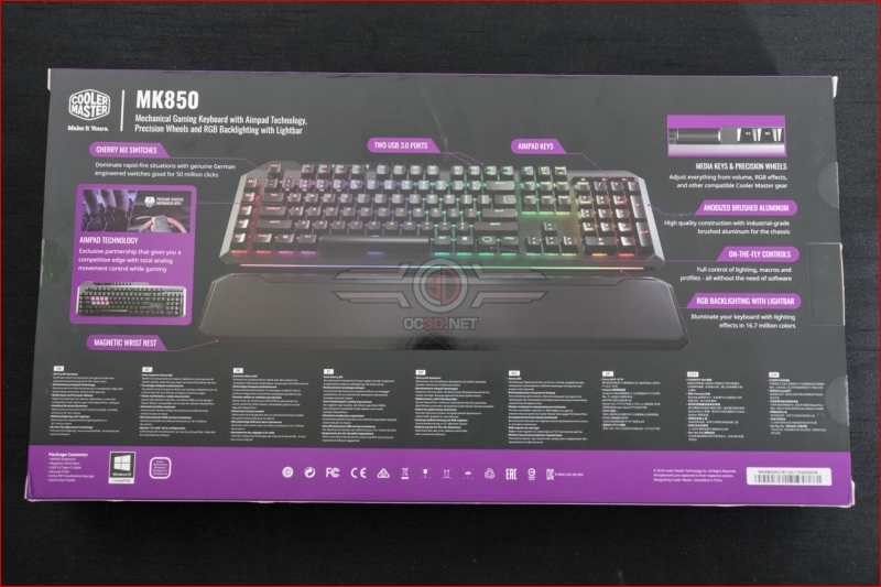 Cooler Master MK850 AIMPAD Mechanical Gaming Keyboard Packaging