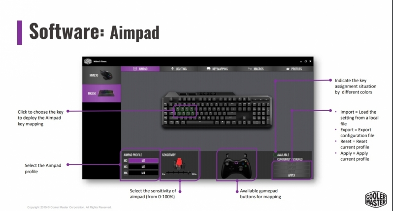 Cooler Master MK850 AIMPAD Configuration