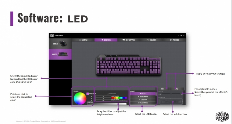 Cooler Master MK850 LED Lighting