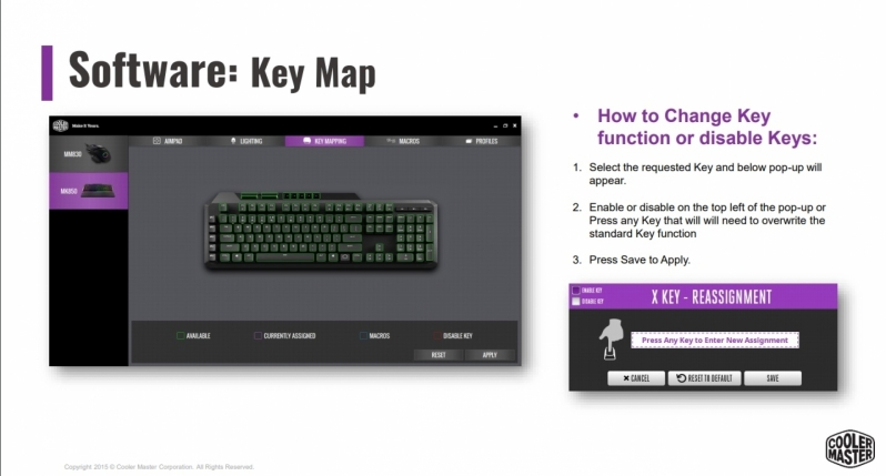 Cooler Master MK850 Key Mapping