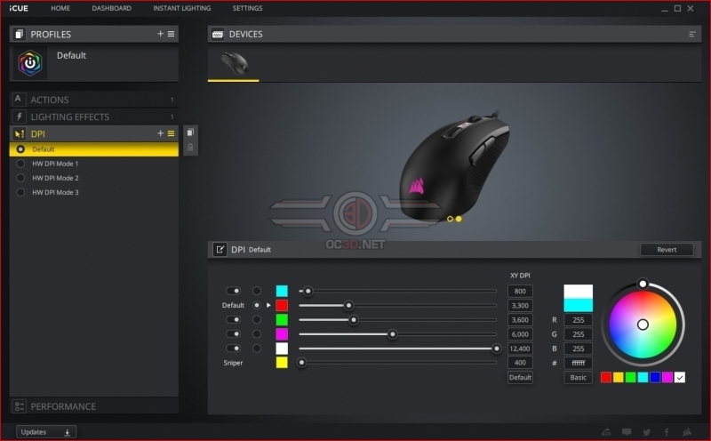 Corsair M55 RGB Pro DPI Options