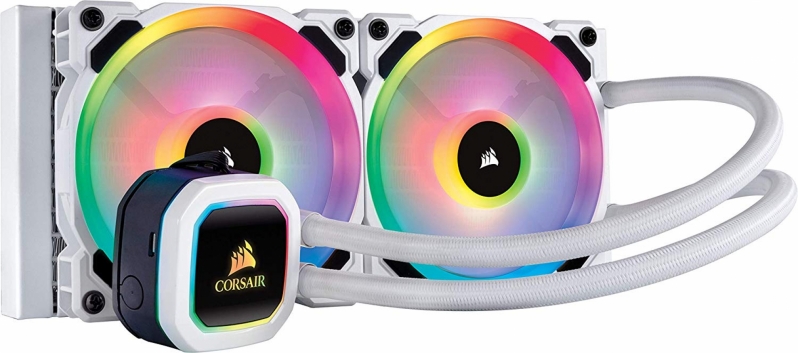 All-white Corsair H100i RGB Platinum SE Pictured