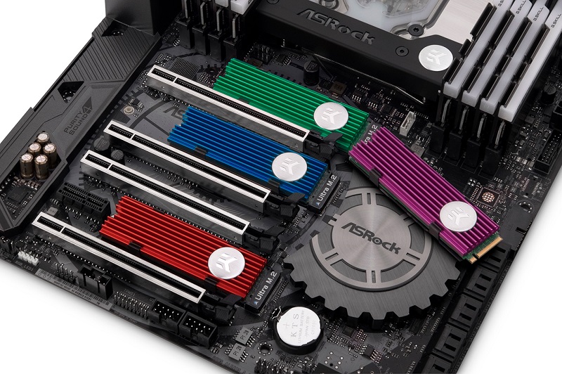 EK releases several new colour options for their M.2 SSD heatsinks