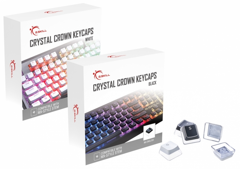 G.SKILL Launches Dual-Layer Transparent Crystal Crown Keycap Upgrade Sets for Mechanical Keyboards
