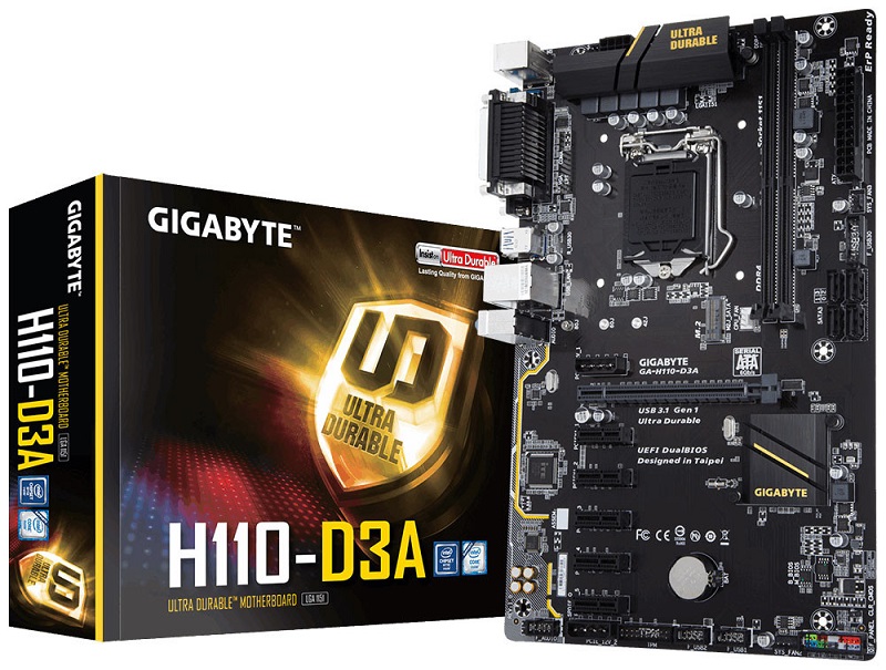 GIGABYTE has releases their latest H110-D3A motherboard for Mining