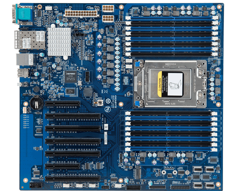 Gigabyte reveals their MZ30-AR0 motherboard for AMD EPYC processors 