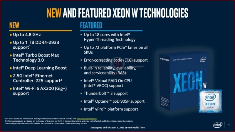 Intel reveals its new Xeon W-2200 series of processors