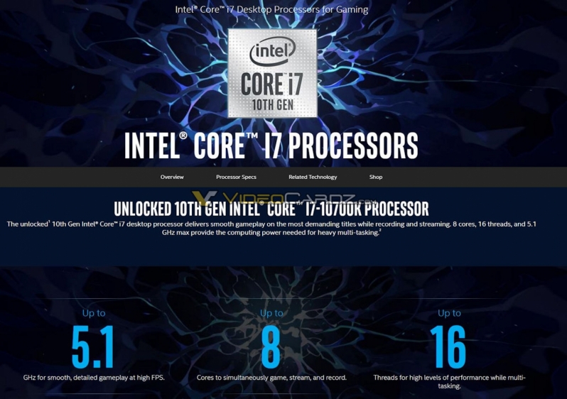 Leaked Intel marketing slides confirms Comet Lake's desktop specifications