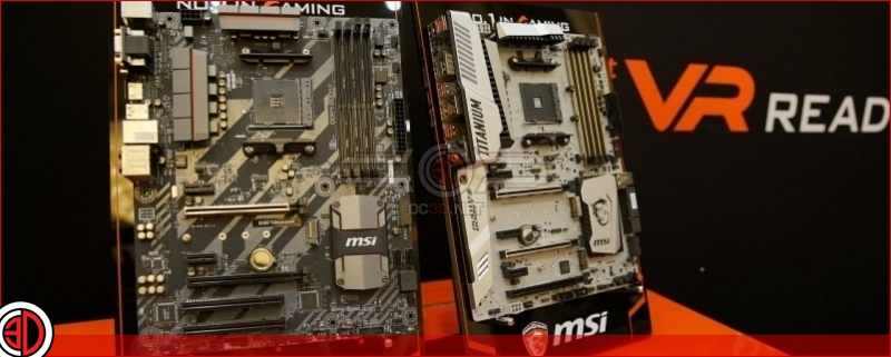 MSI AM4 B350 Tomahawk and X370 XPOWER Gaming Titanium shown at CES