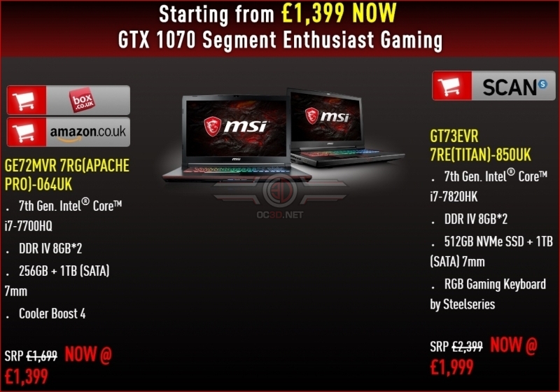 MSI delivers a range of Black Friday gaming notebook deals