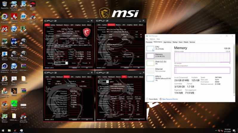 MSI enables support for JEDEC 32GB DDR4 DIMMs on Z390 - Up to 128GB Supported