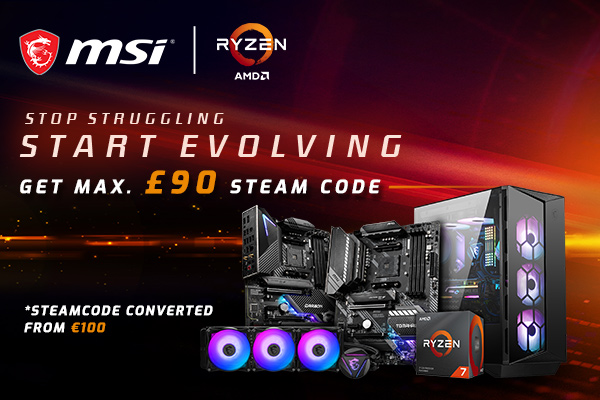 MSI offers great value limited-time B550 price reductions and Steam voucher bundle promotions