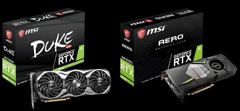 MSI reveals a quartet of custom GTX 2070 graphics cards