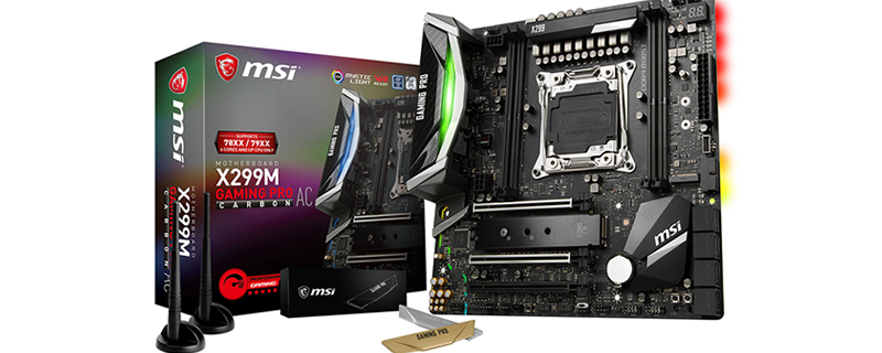MSI reveals their MATX X299M Gaming Pro Carbon AC Motherboard
