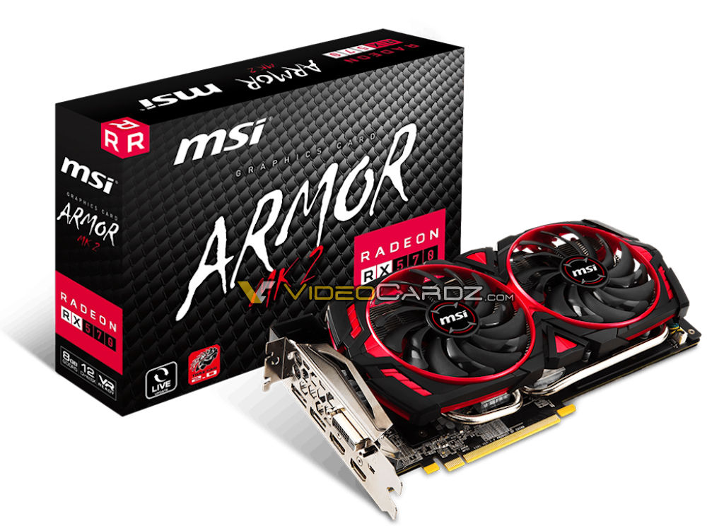 MSI's RX 570 ARMOR MK2 GPU has been pictured