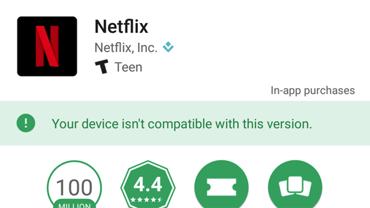 Netflix are blocking installs on rooted/unlocked smart devices
