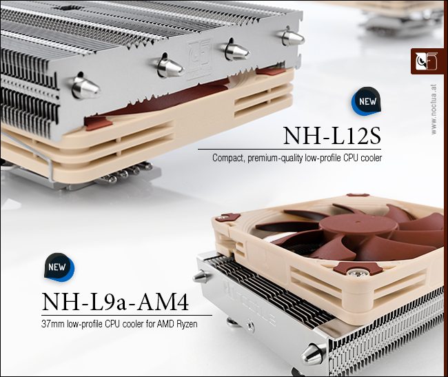 Noctua released two new AM4-compatible low-profile CPU coolers