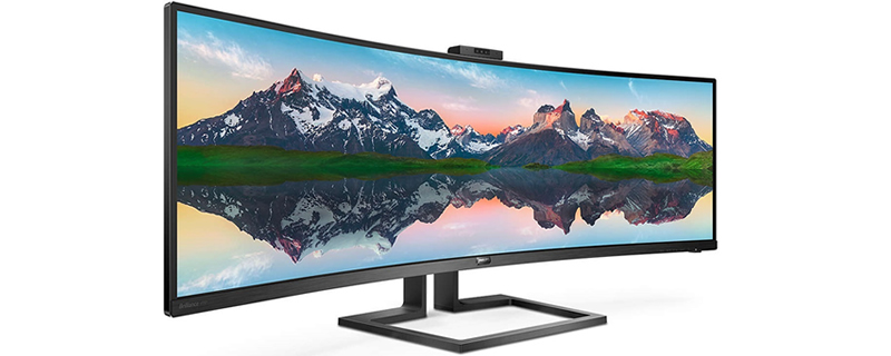 Philips Reveals 499P9H Dual-Wide 1440p HDR Monitor with Built-in Webcam