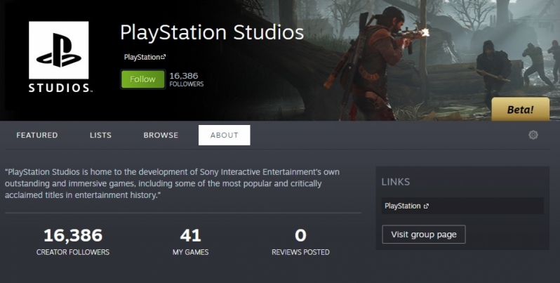 PlayStation Studios Steam page points towards future PC releases