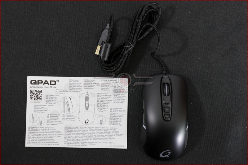 QPAD DX80 Mouse Contents