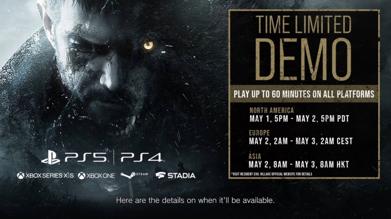 Resident Evil Village's PC Demo will be released on May 1st