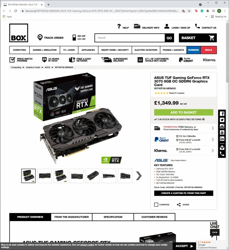 RTX 3070 Ti Stock Disappears as Retailers Push Overpriced RTX 3060/3070 graphics cards