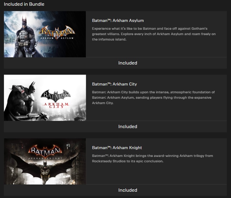 The Batman Arkham Collection is currently available for free on PC