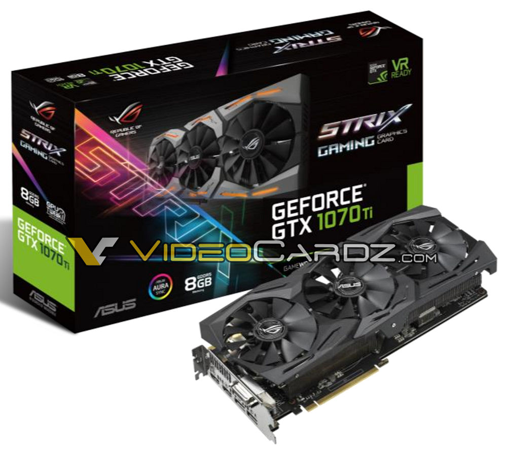 Two ASUS GTX 1070 Ti GPU models have been pictured