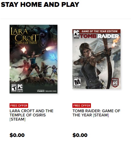 Two Tomb Raider games are currently free on the Square Enix Store