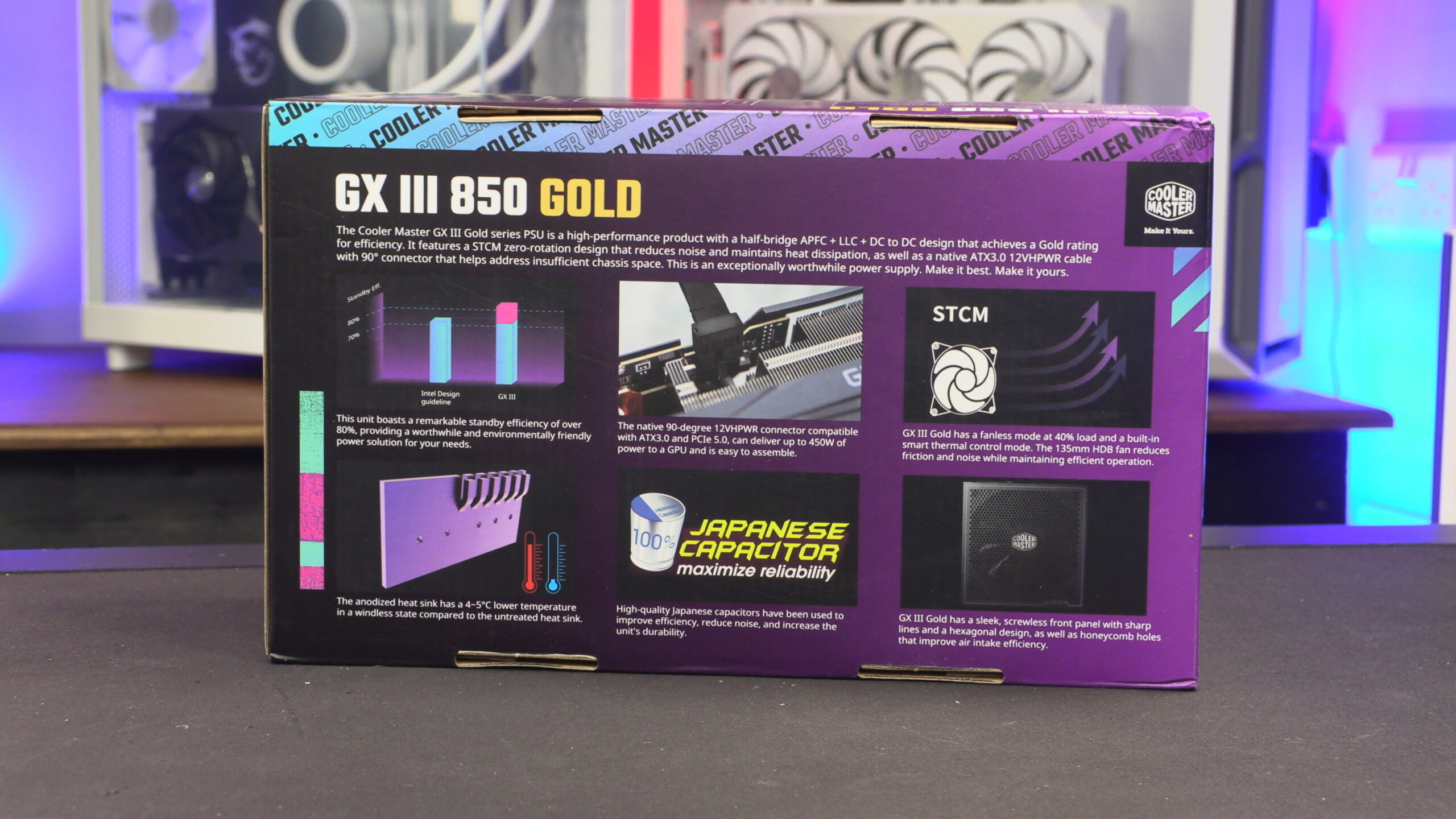 Cooler Master GX III Gold 850 - 850 Watt 80 Plus Gold ATX3. 0 Alimentation  PC