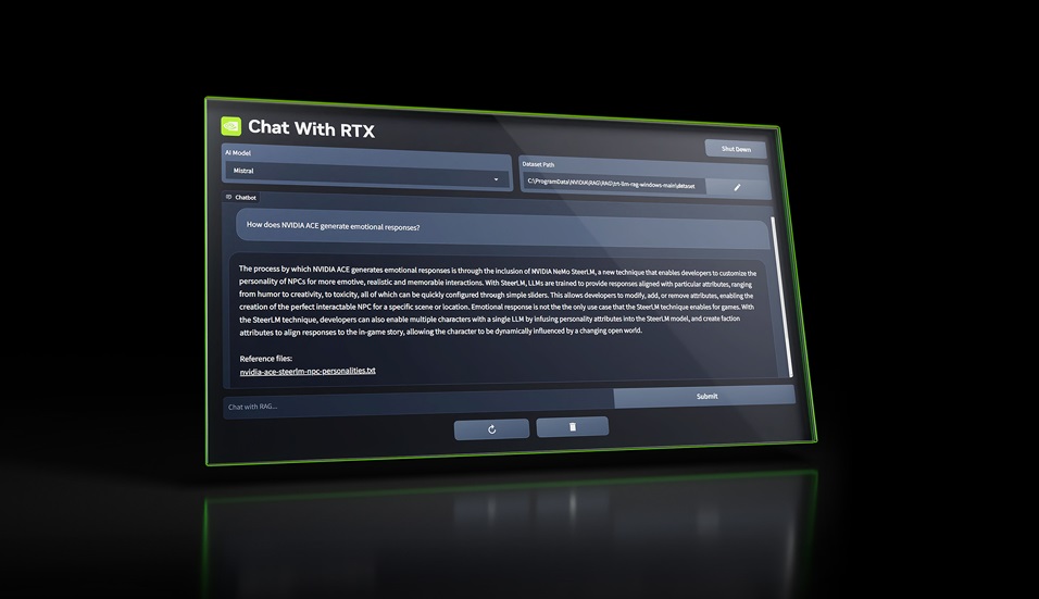 Nvidia launches their “Chat with RTX” offline AI chatbot for RTX 30/40 users