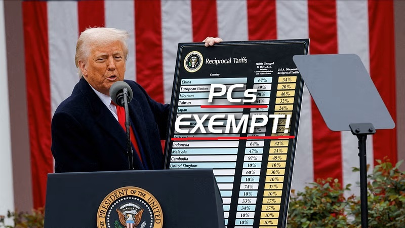 Trump exempts PCs and PC parts from “Reciprocal Tariffs”