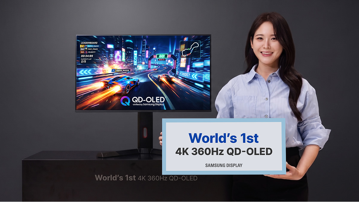 Samsung Rocks the Display World with its World’s First 4K 360Hz QD-OLED monitor panel