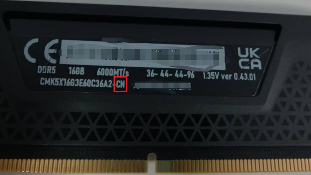 Corsair DDR5 spotted with Chinese CXMT memory chips
