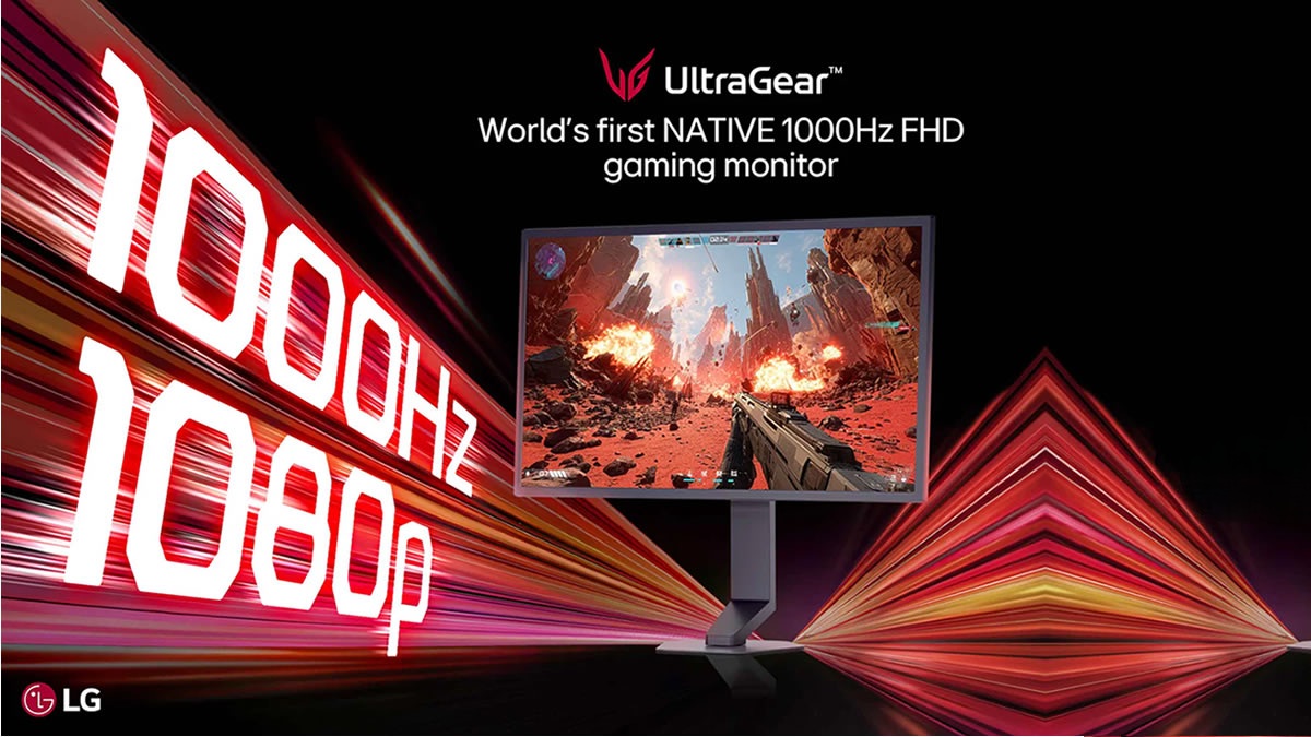 LG launches the world’s first native 1000Hz Full HD monitor for competitive gaming